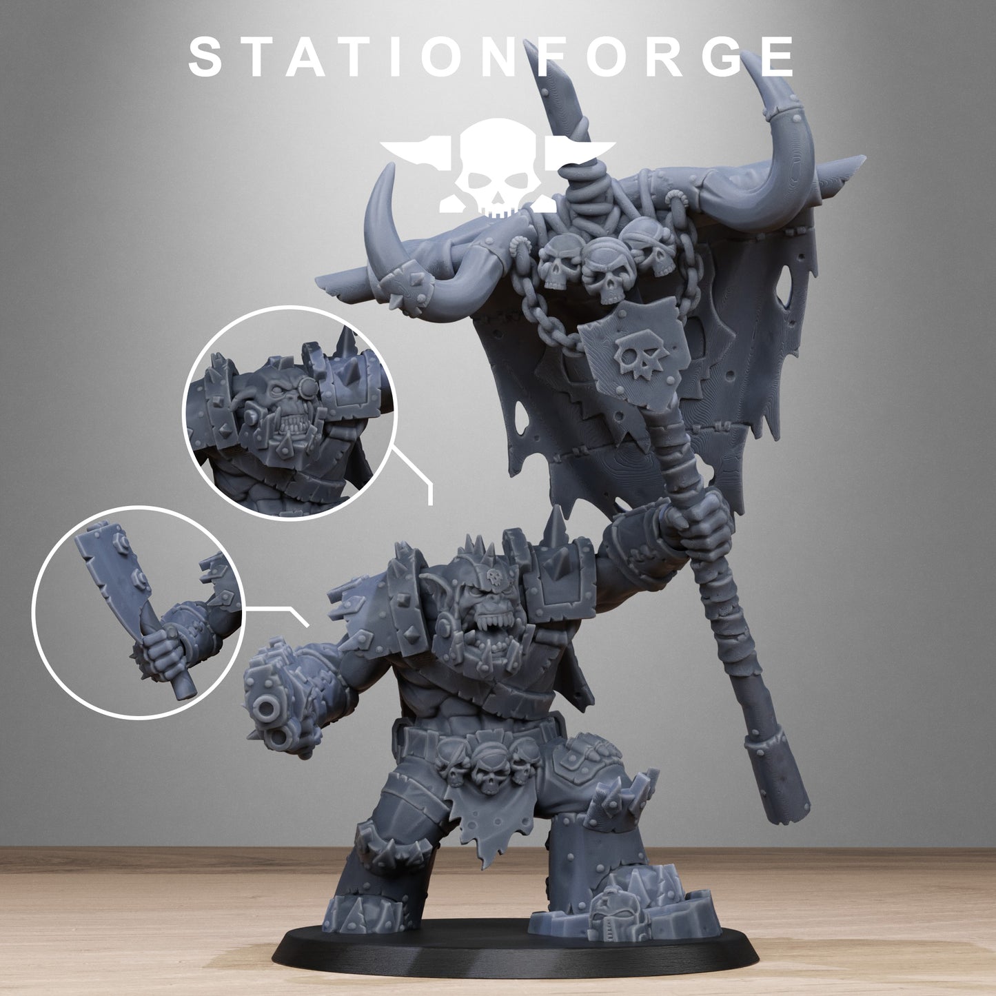 Orkaz Bearer Boss | Multipart Resin Miniature