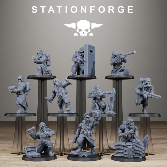 GrimGuard Trench Raiders – Set of 10 | Resin Miniatures