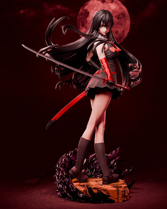 Crimson Moon Swordswoman Resin Statue | 1/9 or 1/6 Scale Display Model