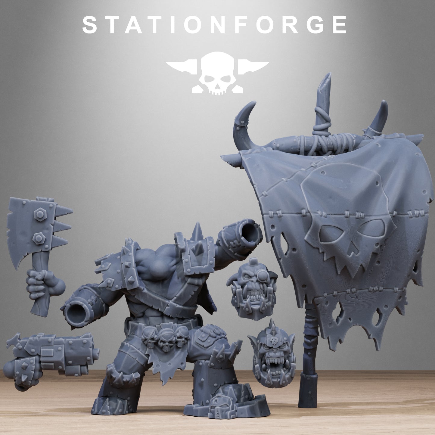 Orkaz Bearer Boss | Multipart Resin Miniature