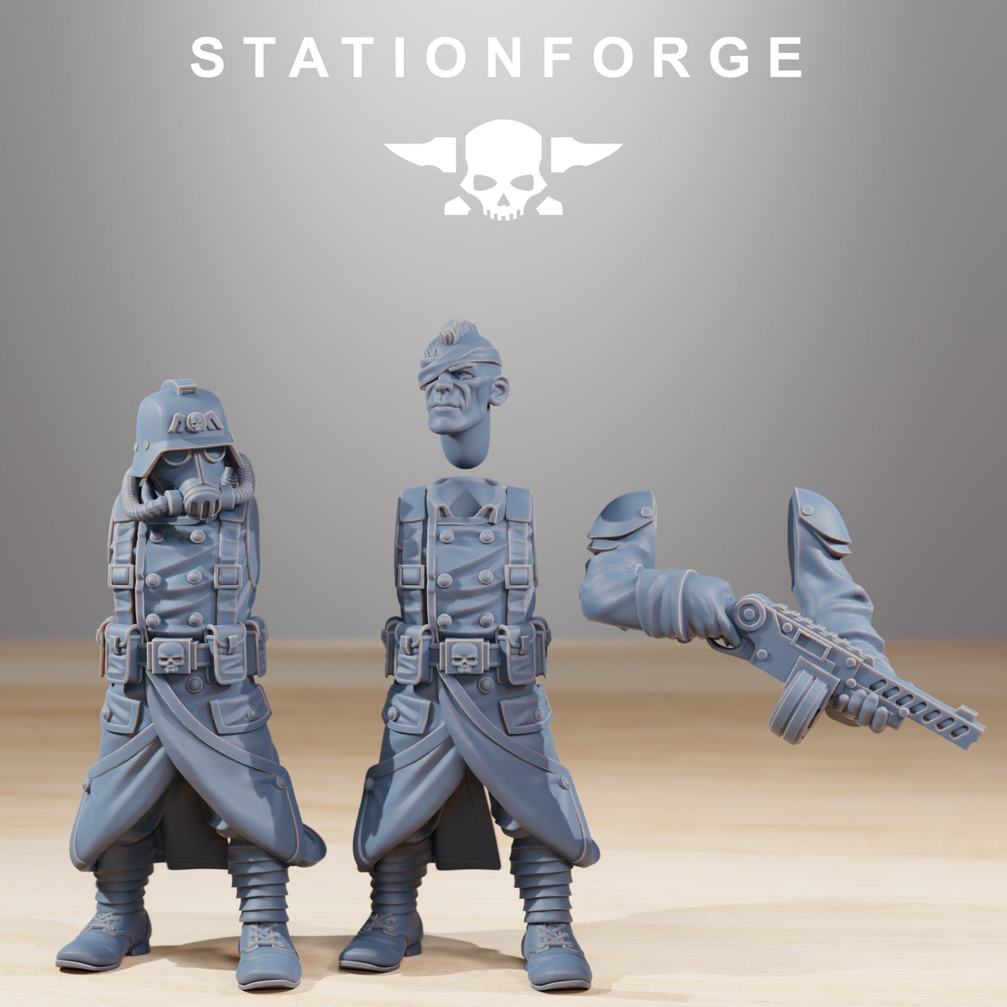 GrimGuard Combatants – Set of 10 | Resin Miniatures