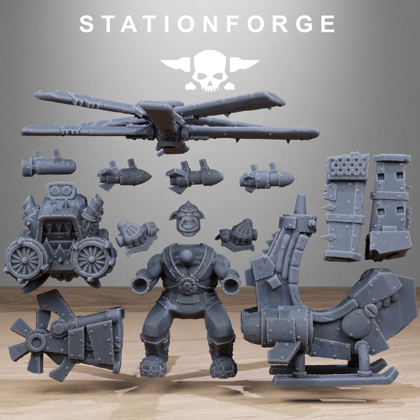 Orkaz Helicopters | Set of 3 Multipart Resin Aircraft