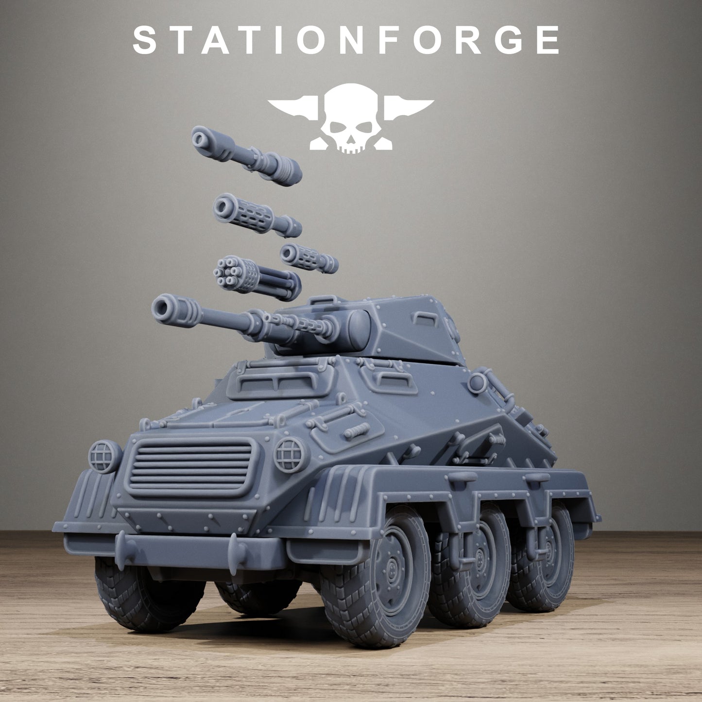 GrimGuard Iron Tank with Crew | Resin Miniature Kit