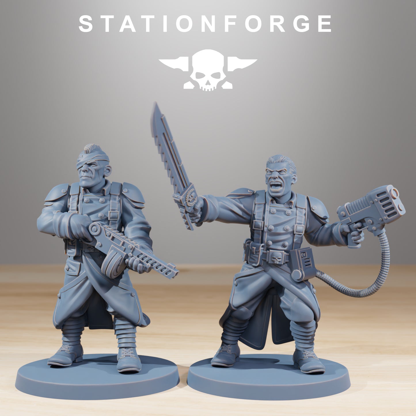 GrimGuard Combatants – Set of 10 | Resin Miniatures