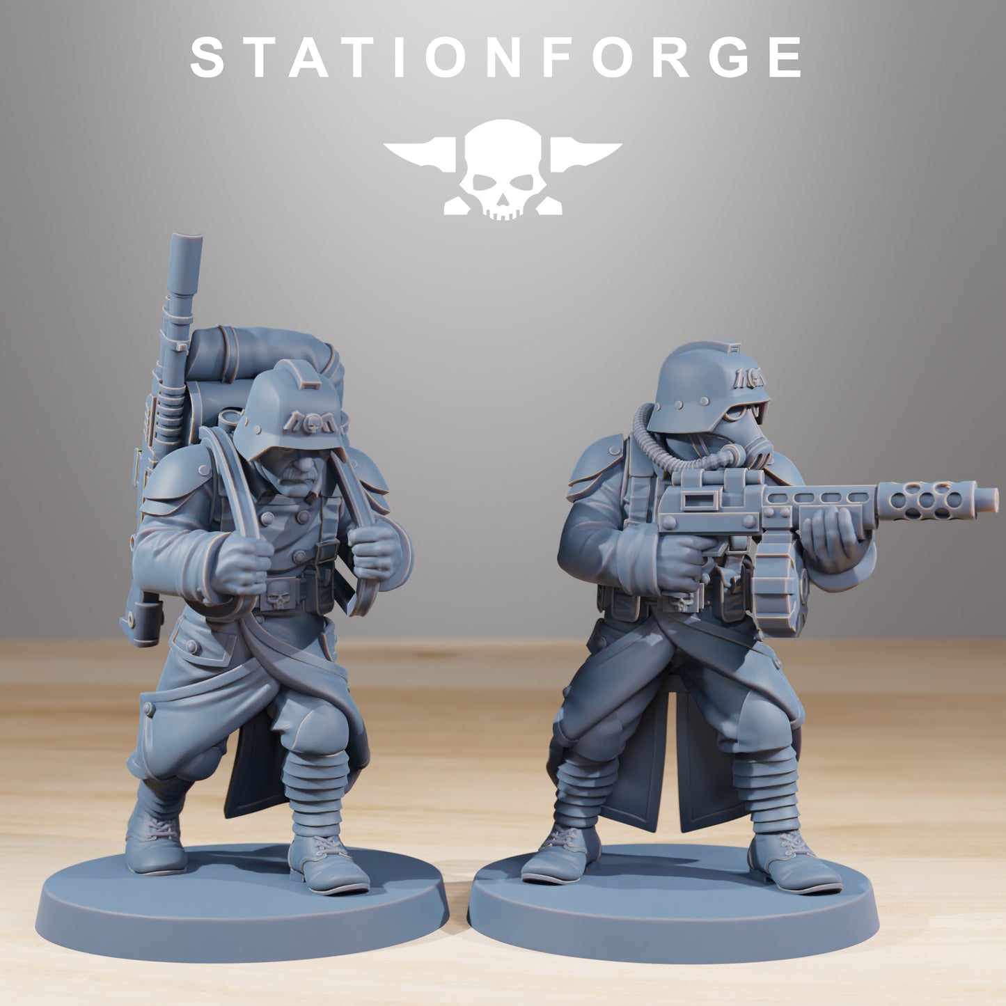 GrimGuard Combatants – Set of 10 | Resin Miniatures