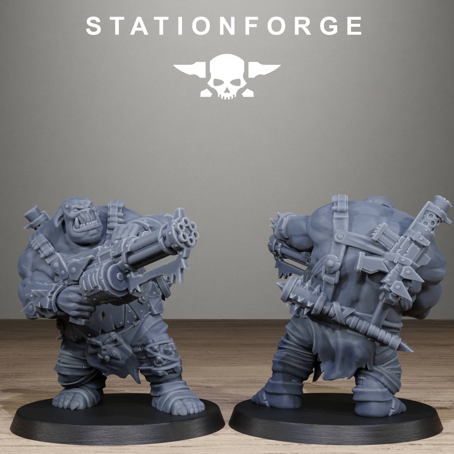 Orkaz Belly Bustas Infantry Resin Miniature Squad by StationForge | 10 Large Sci-Fi Miniatures