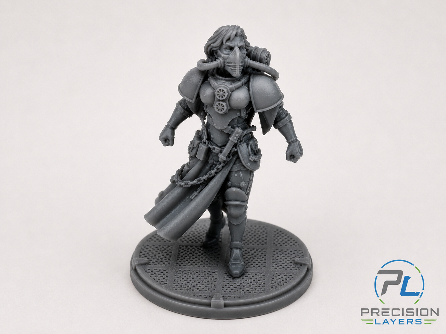 Sisters Sovereign Battle Mech and Pilot | Unpainted Premium Sci-Fi Exo-Walker Kit | 38mm Character Included Elite Tabletop Miniature