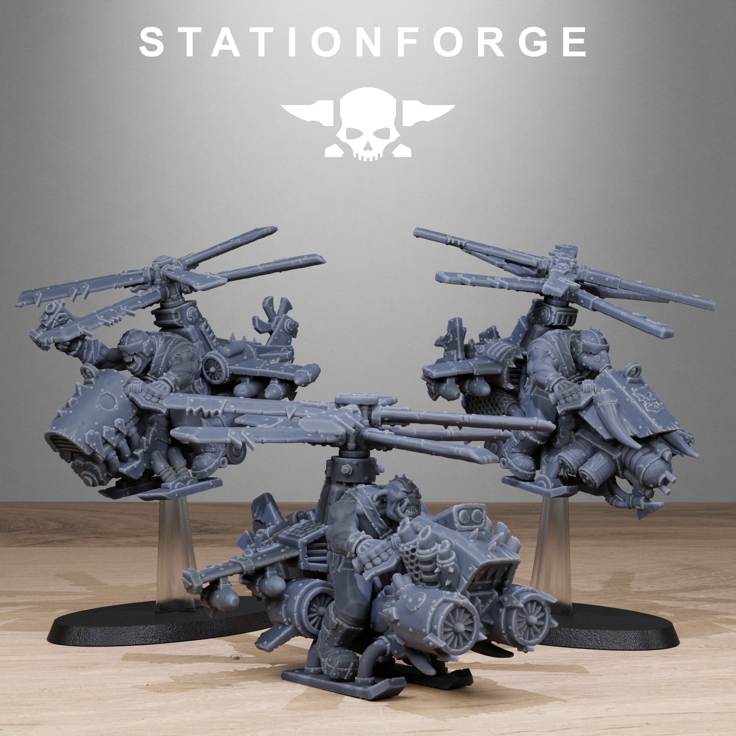 Orkaz Helicopters | Set of 3 Multipart Resin Aircraft