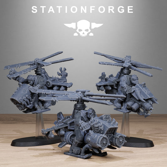 Orkaz Helicopters | Set of 3 Multipart Resin Aircraft